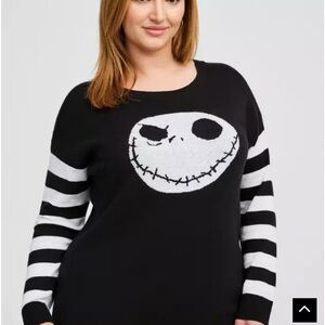 Disney Nightmare Before Christmas Jack Crossback Pullover Sweater plus SZ 6x